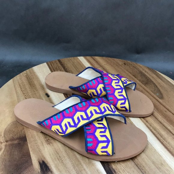 Vince Camuto Multicolor Slides Sandals Slip On Womens Size 7 B - Picture 1 of 7